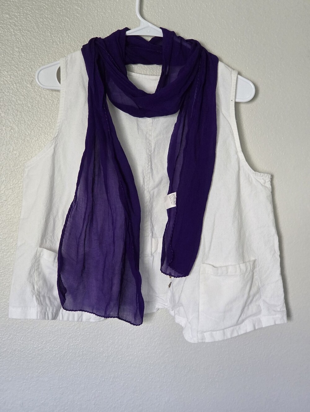 Royal Silk Sheer Purple Scarf